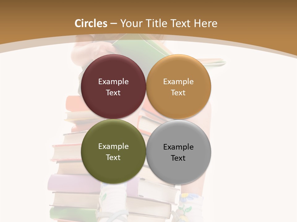 Holding Schoolkid Back PowerPoint Template