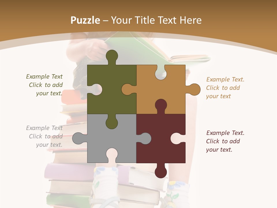 Holding Schoolkid Back PowerPoint Template