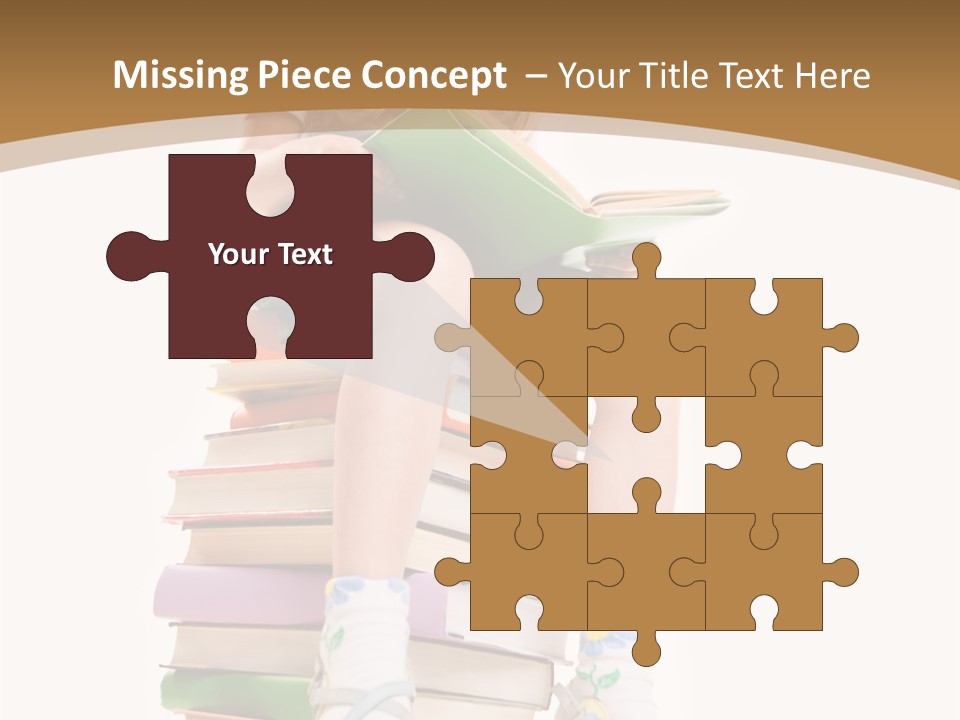 Holding Schoolkid Back PowerPoint Template