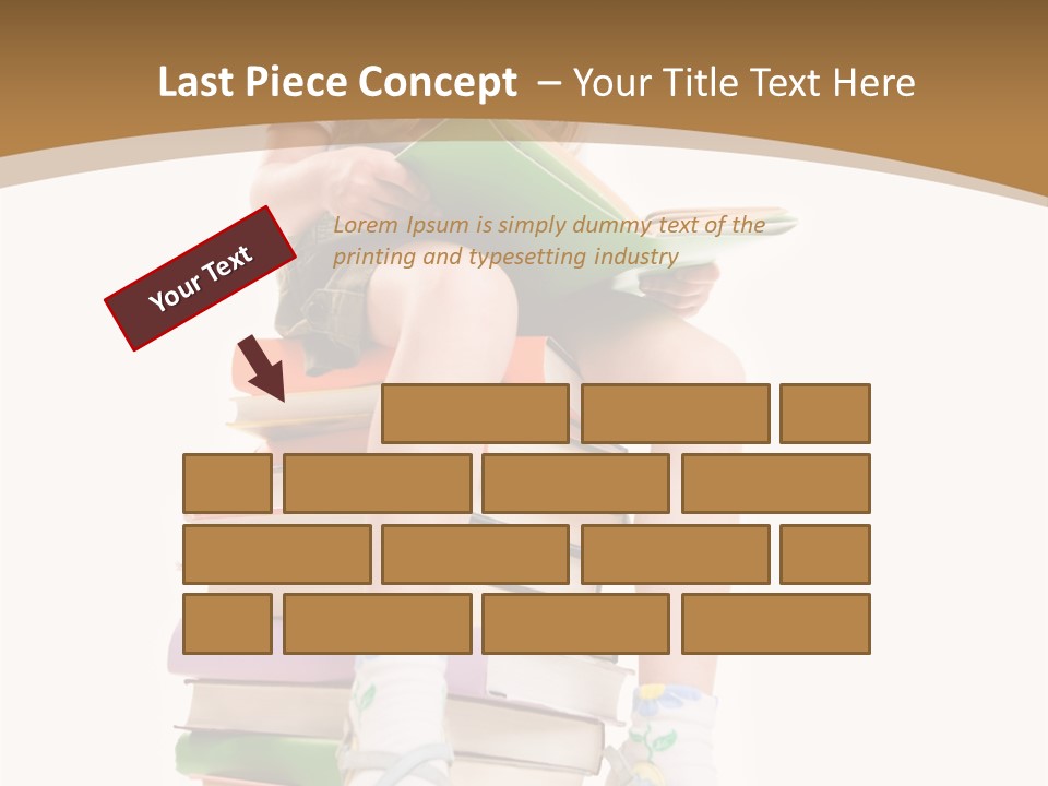 Holding Schoolkid Back PowerPoint Template