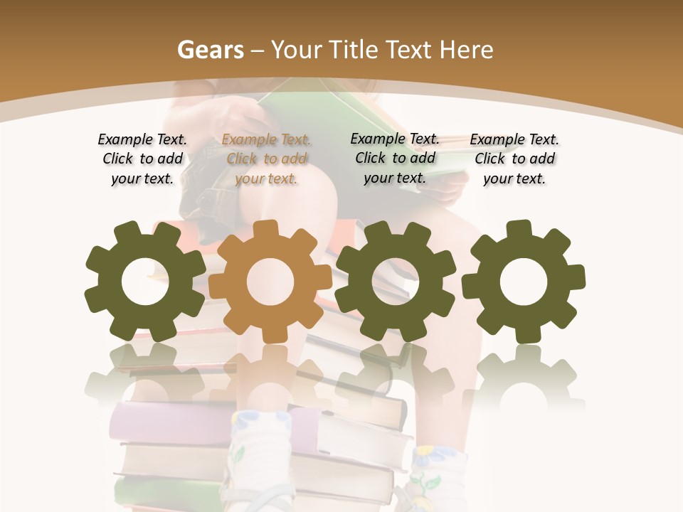 Holding Schoolkid Back PowerPoint Template