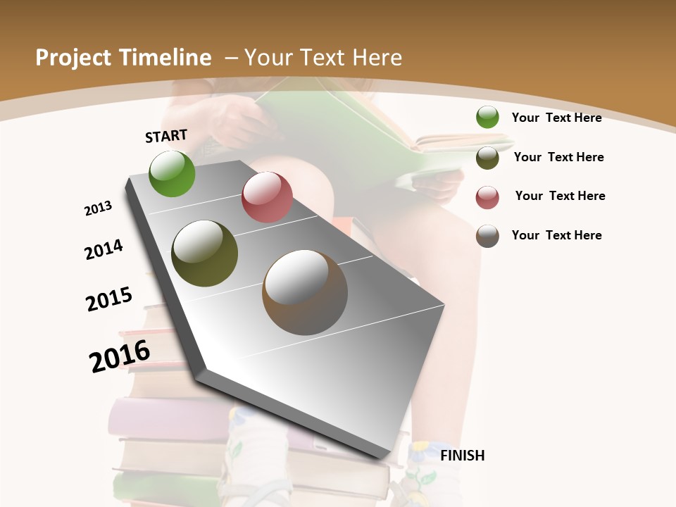 Holding Schoolkid Back PowerPoint Template