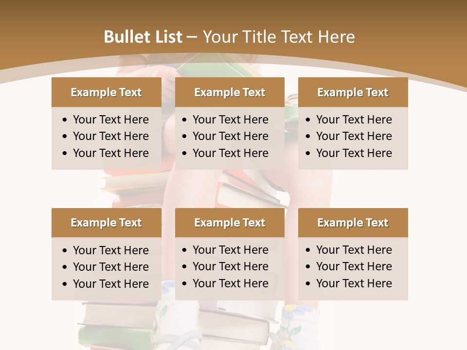 Holding Schoolkid Back PowerPoint Template