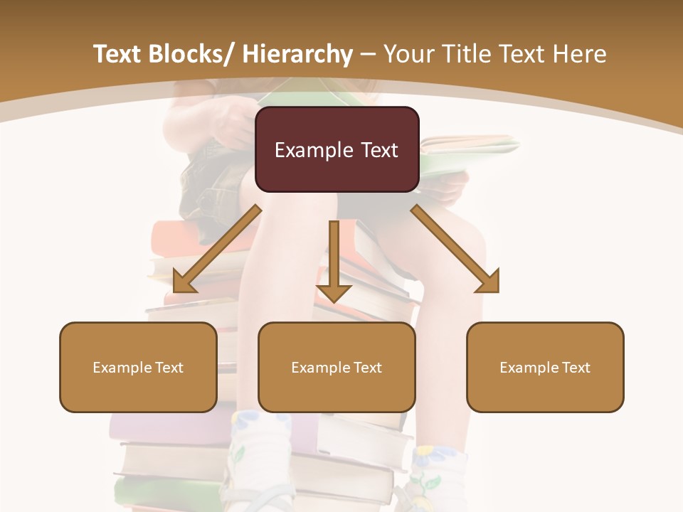 Holding Schoolkid Back PowerPoint Template
