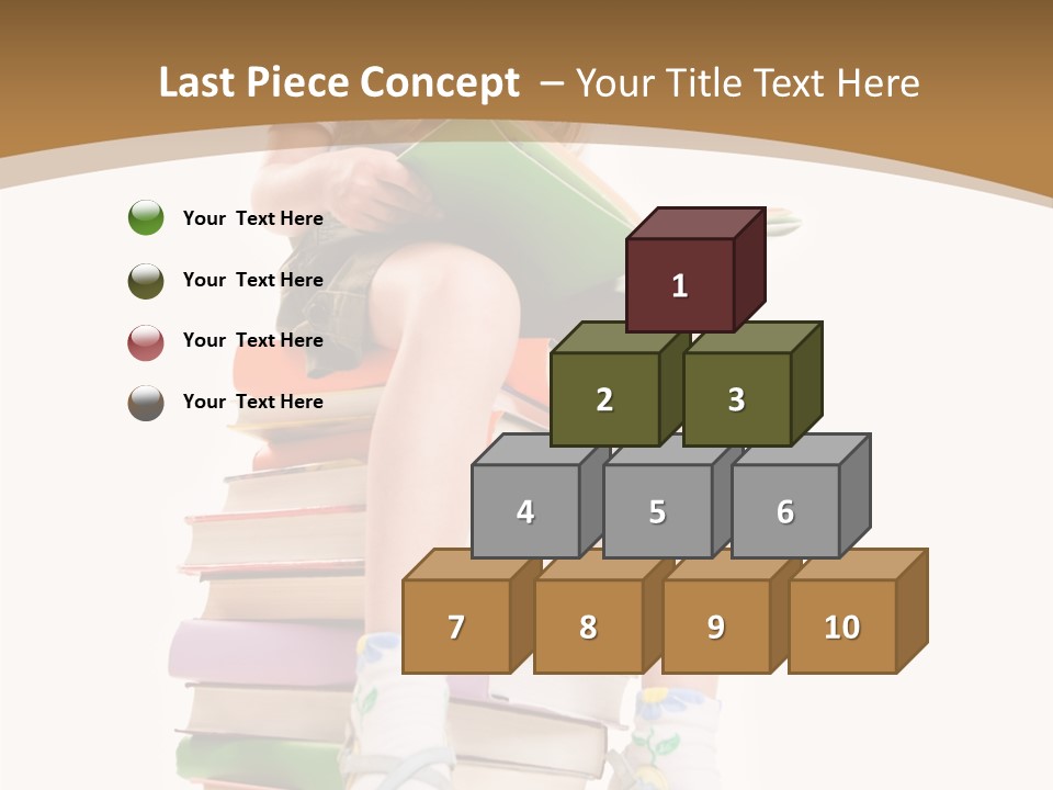 Holding Schoolkid Back PowerPoint Template