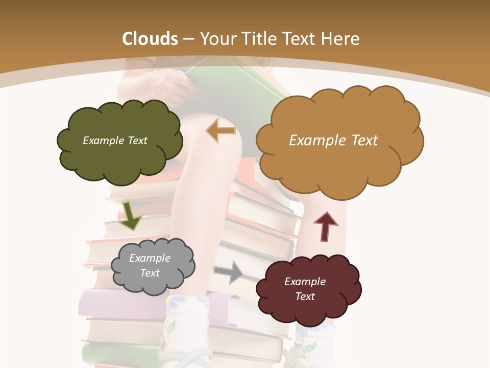 Holding Schoolkid Back PowerPoint Template