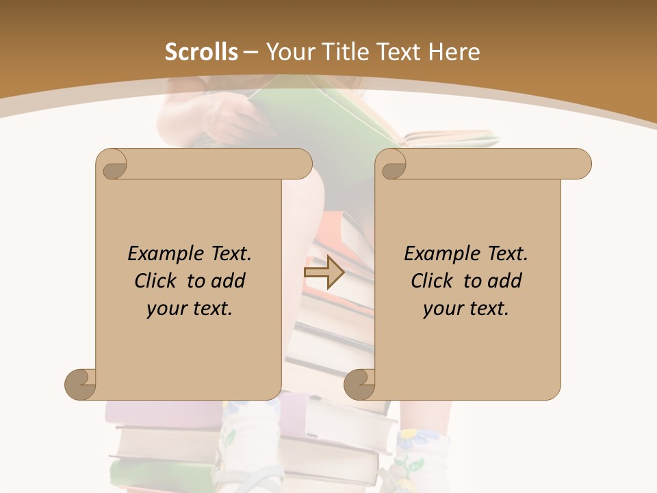 Holding Schoolkid Back PowerPoint Template