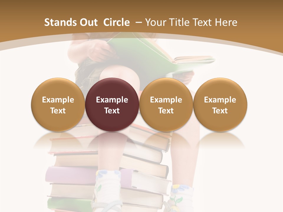 Holding Schoolkid Back PowerPoint Template