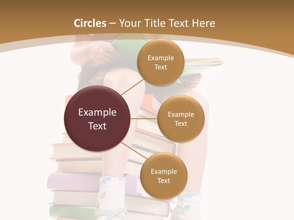 Holding Schoolkid Back PowerPoint Template