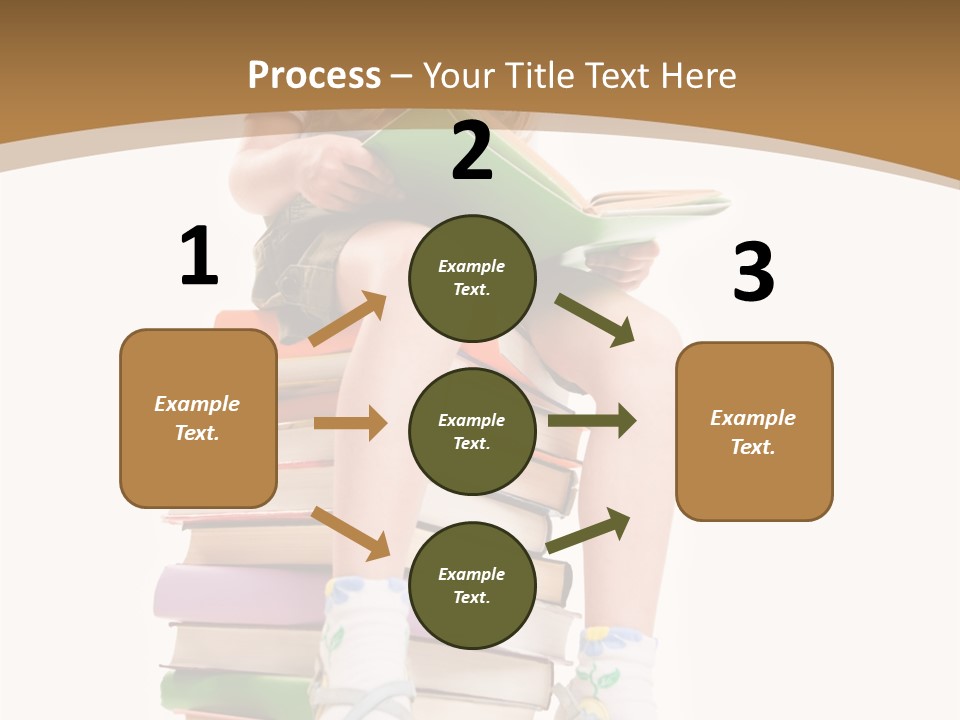 Holding Schoolkid Back PowerPoint Template