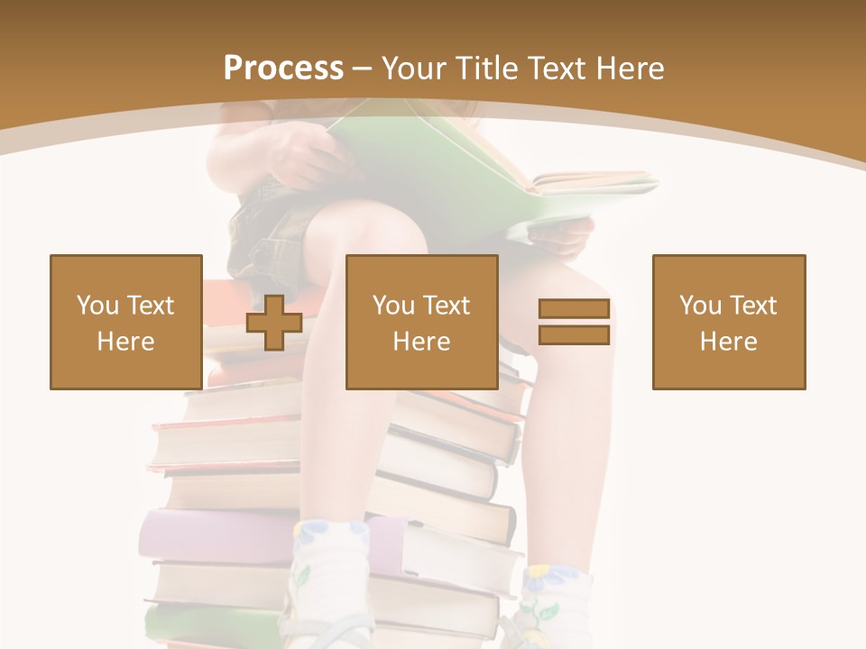 Holding Schoolkid Back PowerPoint Template
