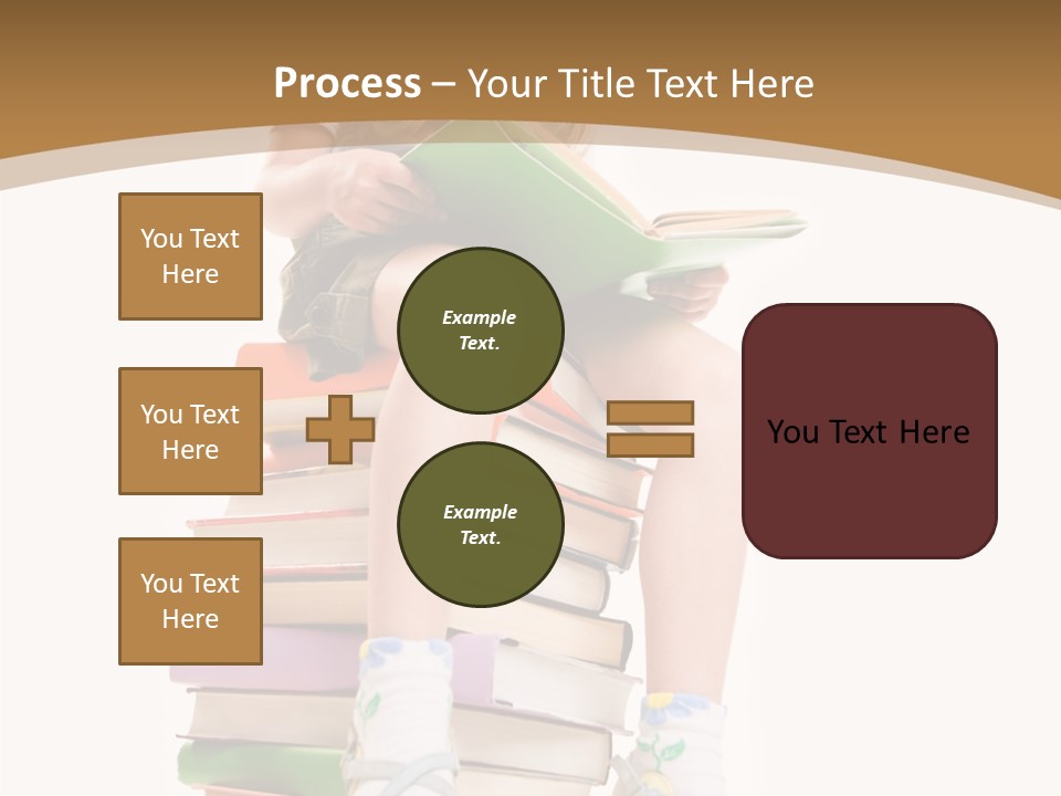 Holding Schoolkid Back PowerPoint Template