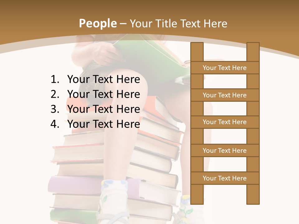 Holding Schoolkid Back PowerPoint Template