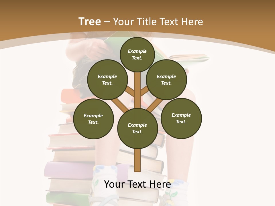 Holding Schoolkid Back PowerPoint Template