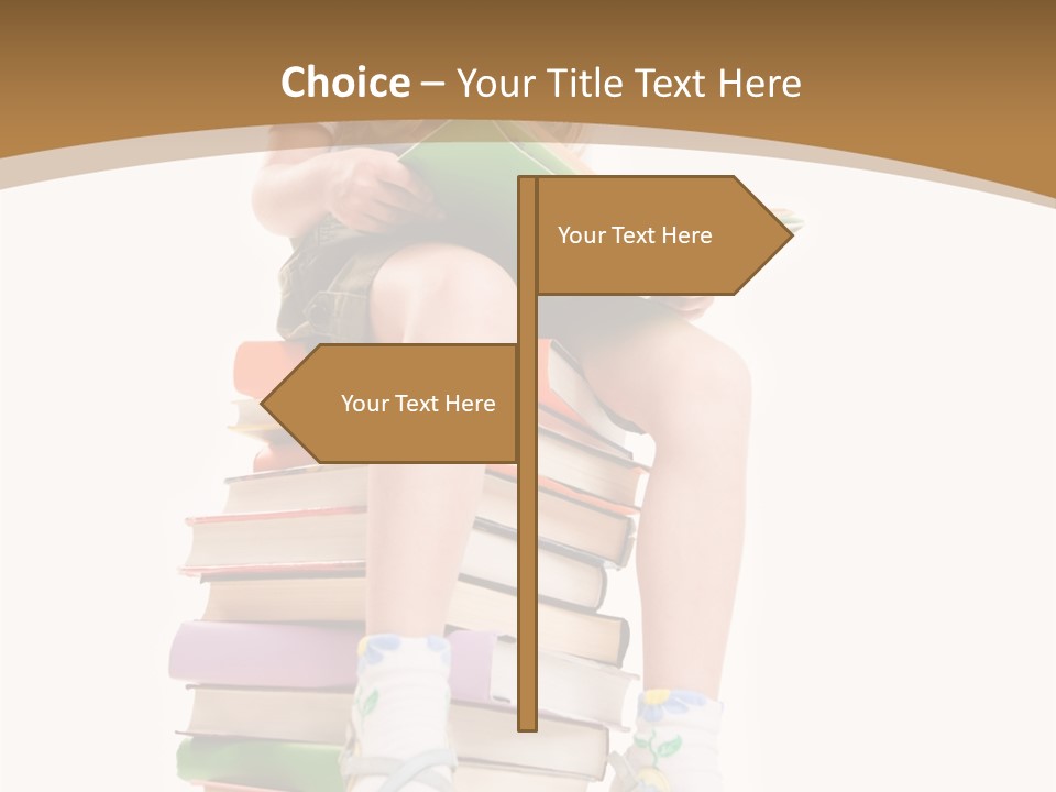 Holding Schoolkid Back PowerPoint Template