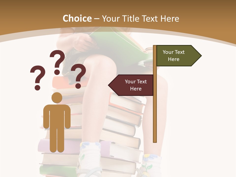 Holding Schoolkid Back PowerPoint Template