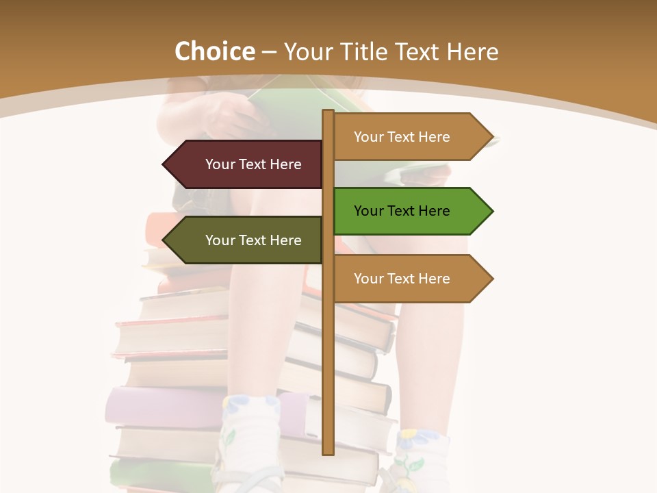 Holding Schoolkid Back PowerPoint Template