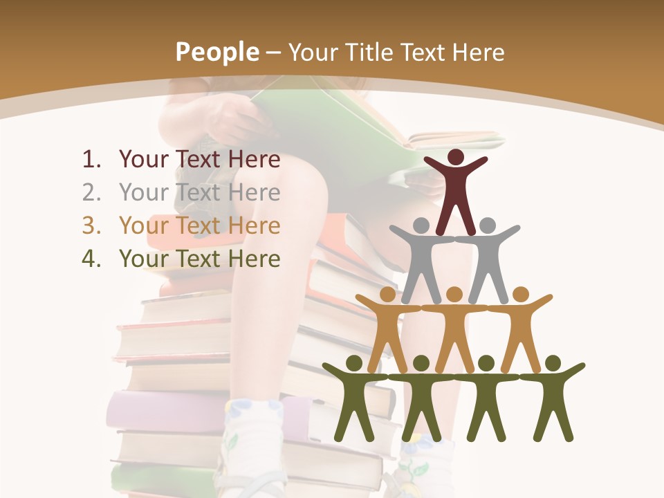 Holding Schoolkid Back PowerPoint Template