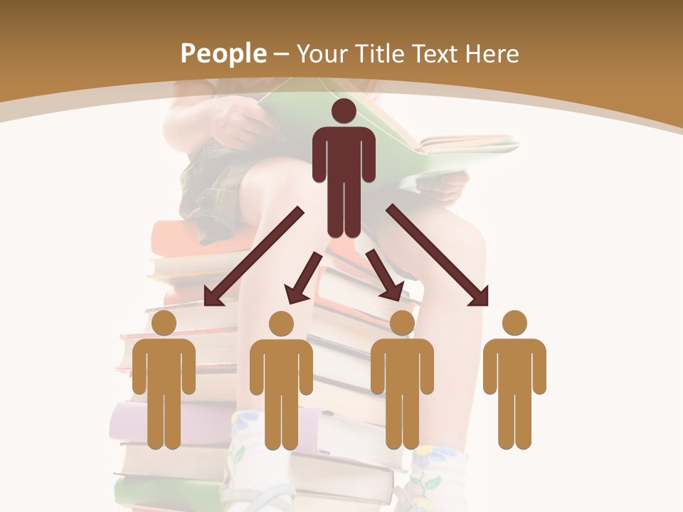 Holding Schoolkid Back PowerPoint Template