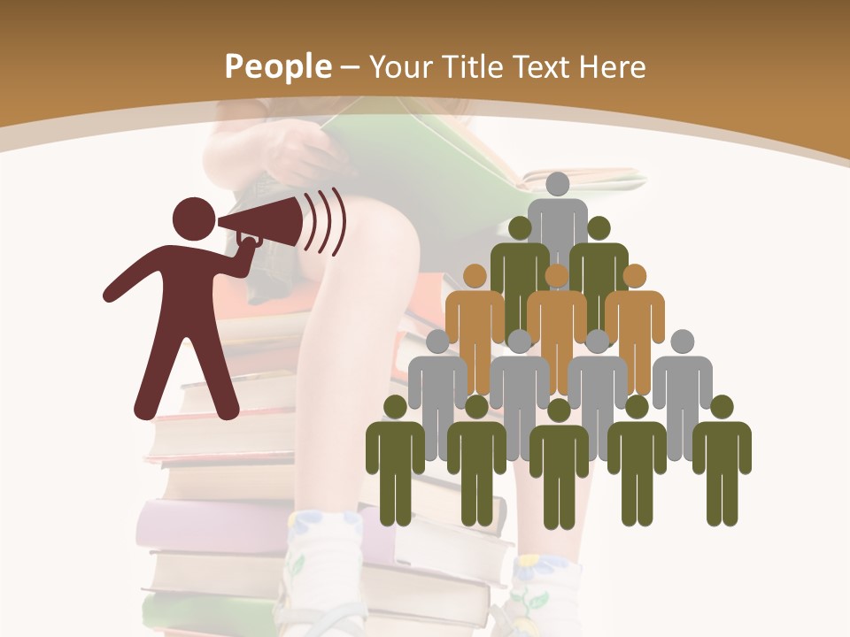 Holding Schoolkid Back PowerPoint Template