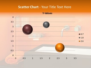 A Bathroom With Orange Walls And A White Sink PowerPoint Template