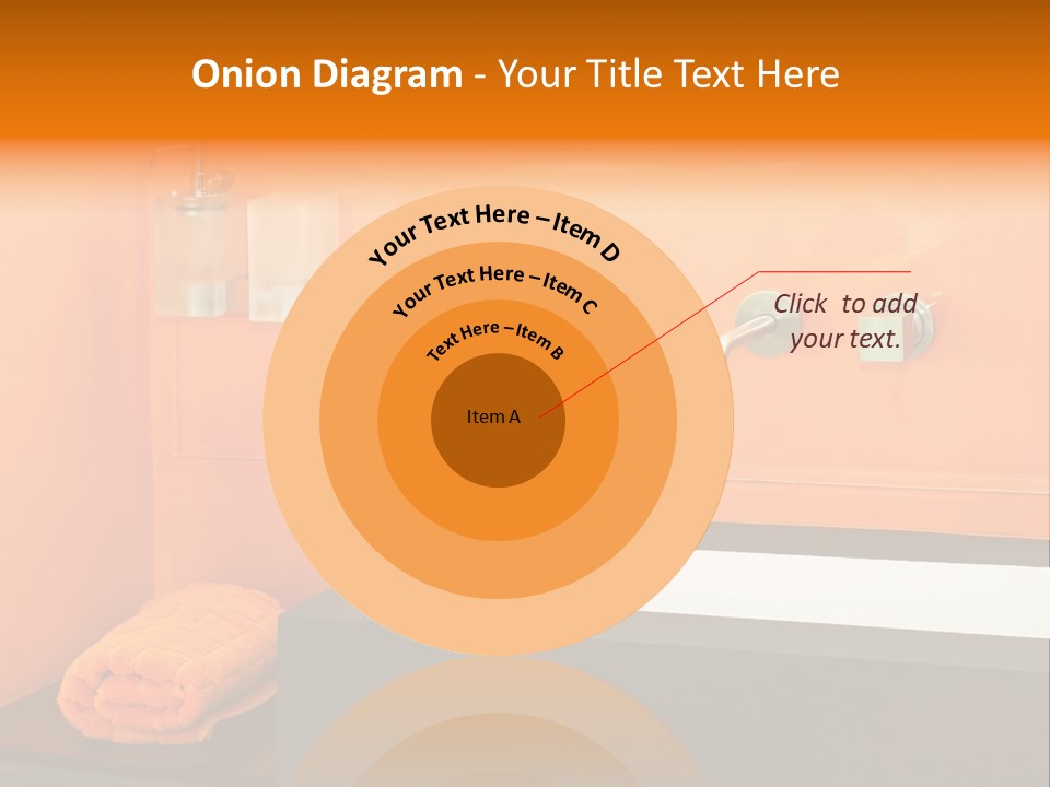 A Bathroom With Orange Walls And A White Sink PowerPoint Template