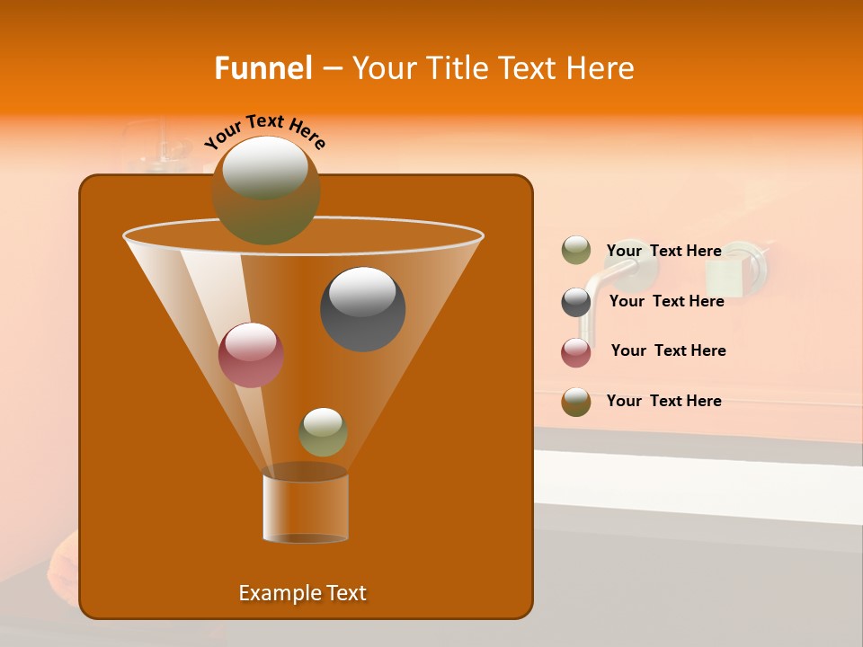 A Bathroom With Orange Walls And A White Sink PowerPoint Template