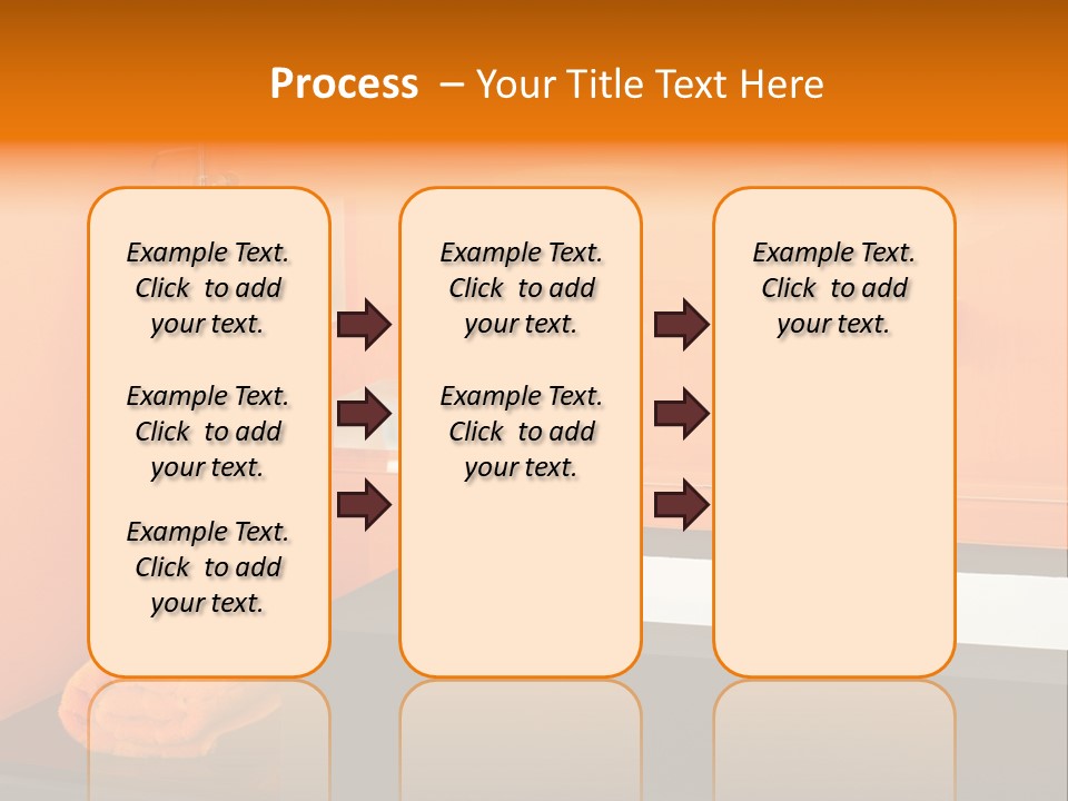 A Bathroom With Orange Walls And A White Sink PowerPoint Template