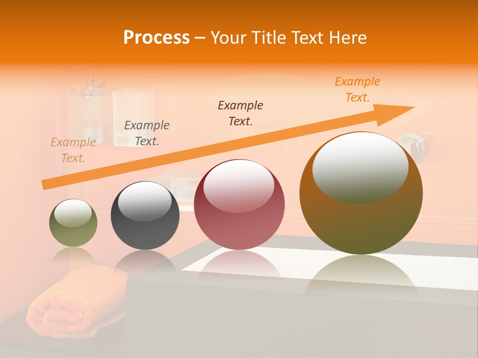 A Bathroom With Orange Walls And A White Sink PowerPoint Template
