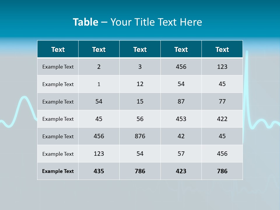 Analysis Terminal Health PowerPoint Template