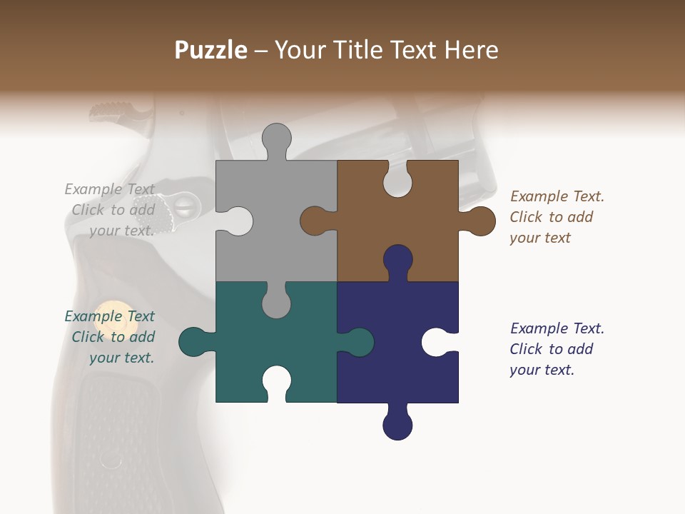 Trigger White Danger PowerPoint Template