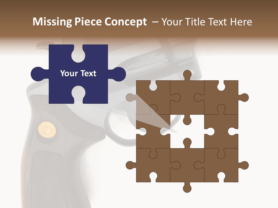 Trigger White Danger PowerPoint Template