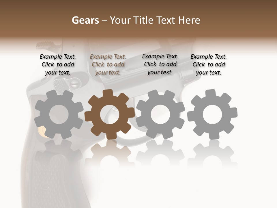 Trigger White Danger PowerPoint Template