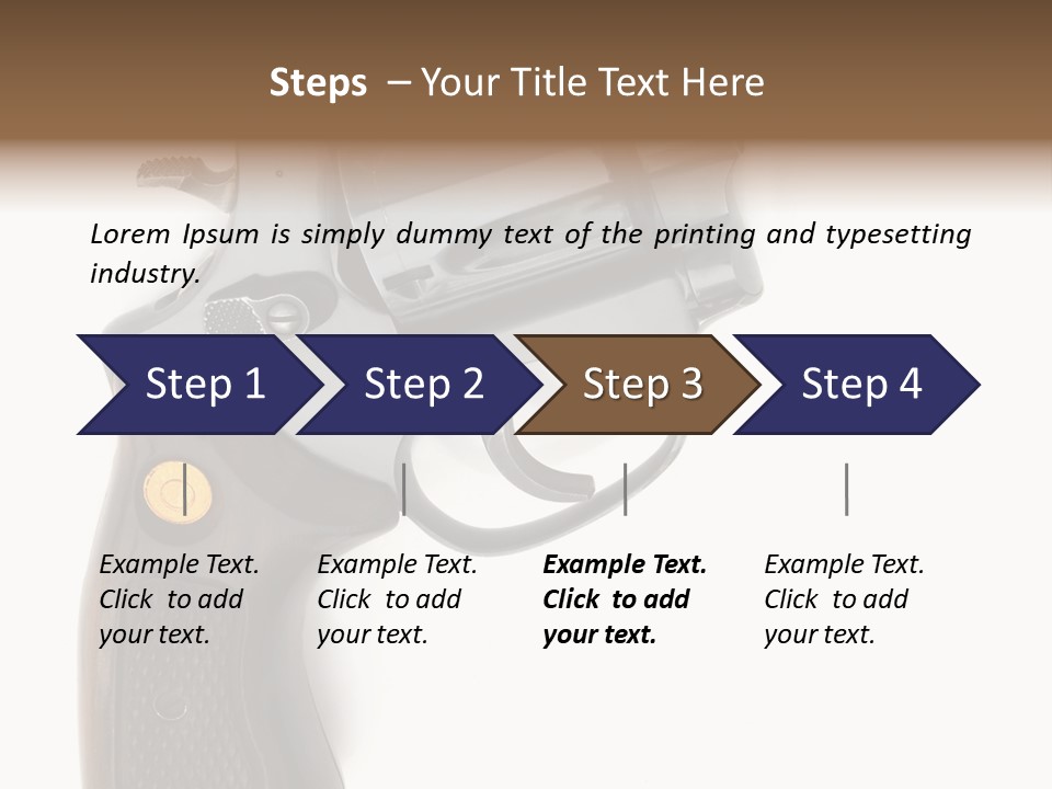 Trigger White Danger PowerPoint Template