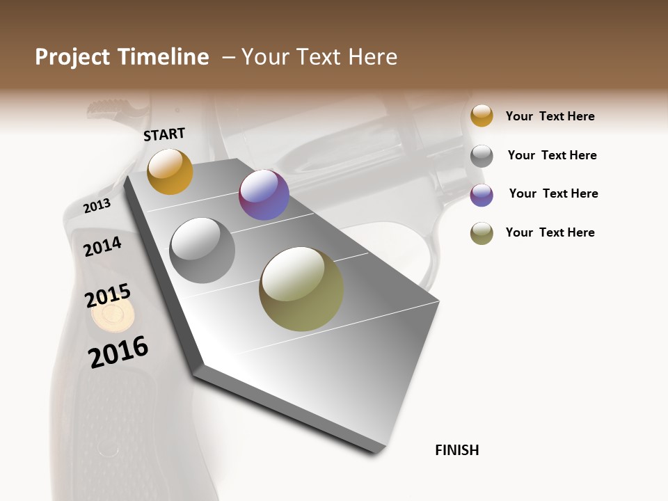 Trigger White Danger PowerPoint Template