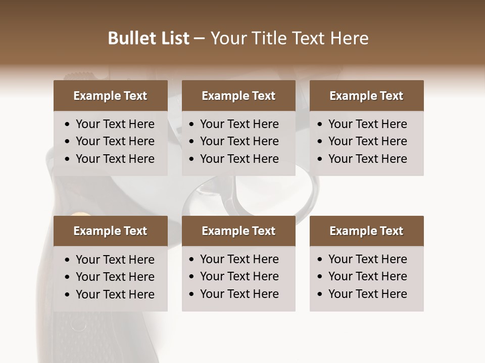 Trigger White Danger PowerPoint Template