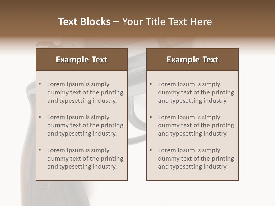 Trigger White Danger PowerPoint Template