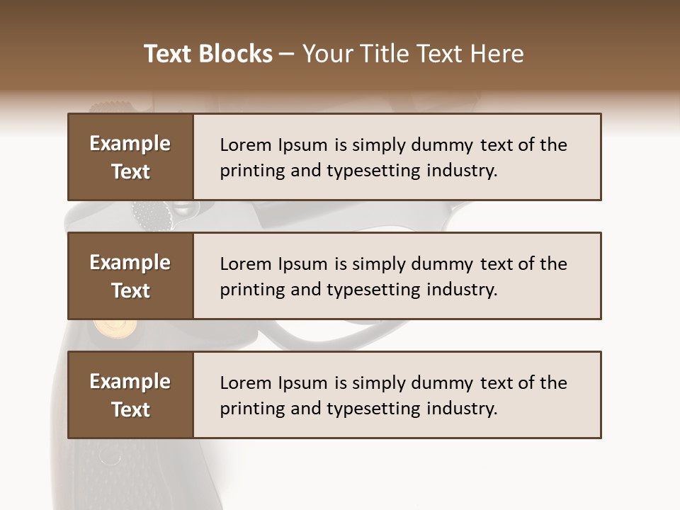 Trigger White Danger PowerPoint Template