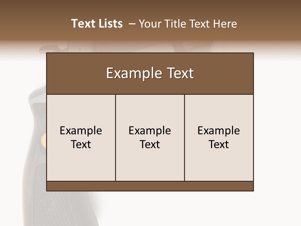 Trigger White Danger PowerPoint Template