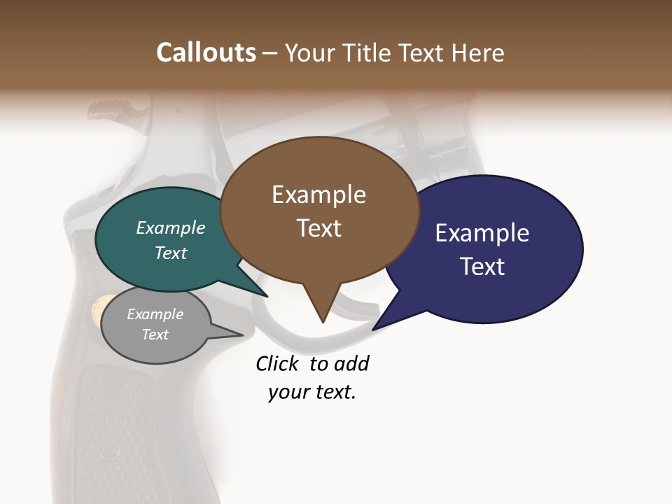 Trigger White Danger PowerPoint Template