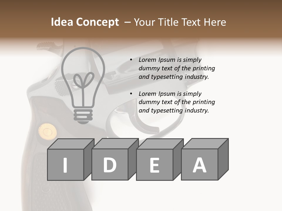 Trigger White Danger PowerPoint Template