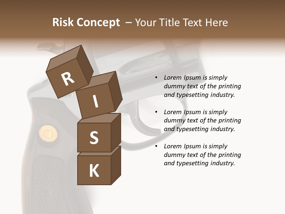 Trigger White Danger PowerPoint Template