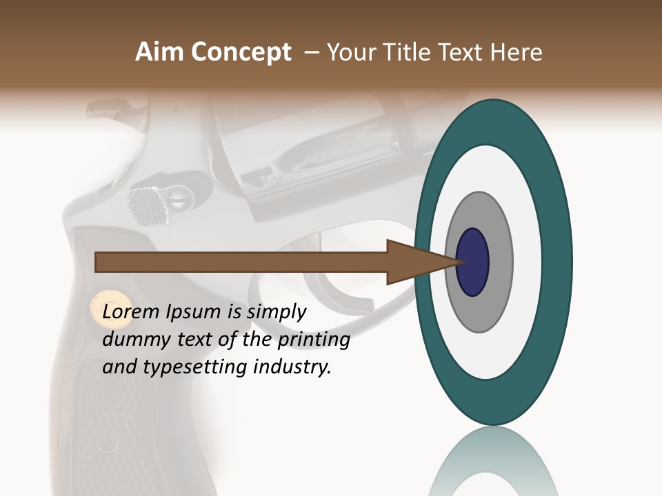 Trigger White Danger PowerPoint Template