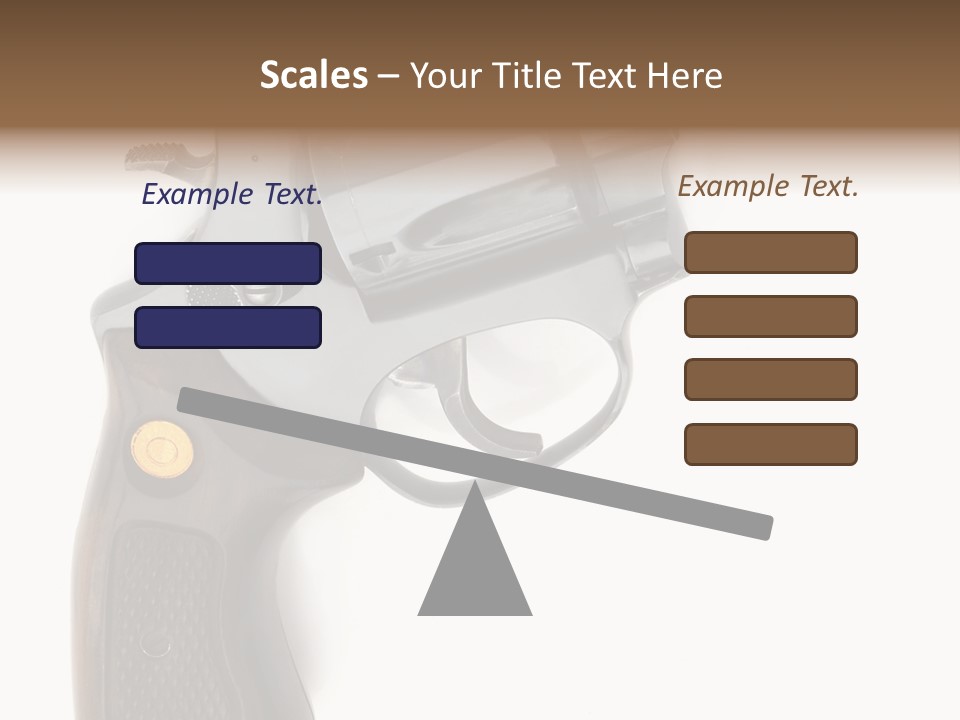 Trigger White Danger PowerPoint Template