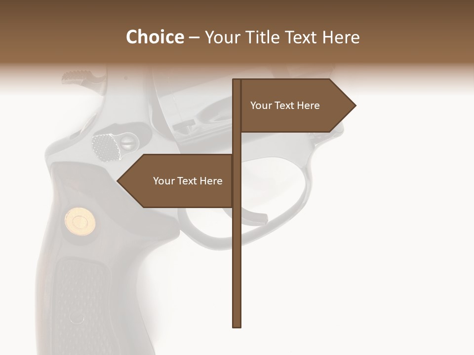 Trigger White Danger PowerPoint Template