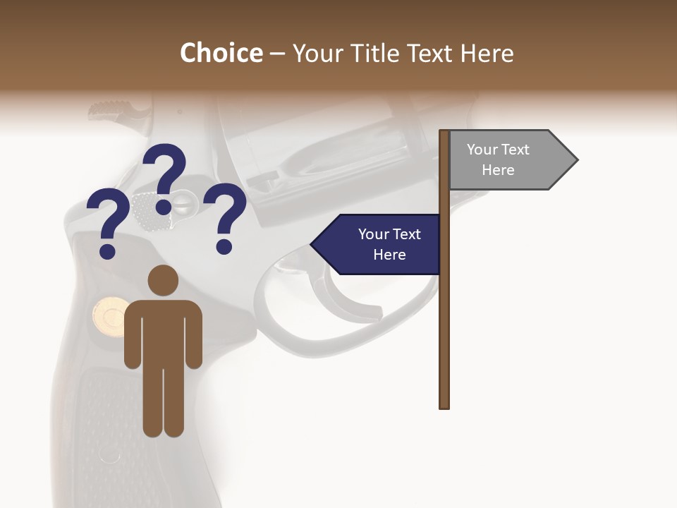Trigger White Danger PowerPoint Template