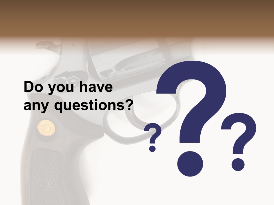 Trigger White Danger PowerPoint Template