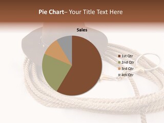 A Brown Hat And A Rope On A White Background PowerPoint Template