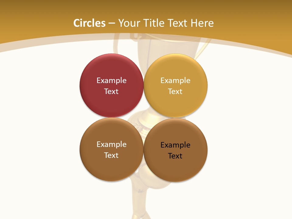 A Golden Trophy With A Person Holding It PowerPoint Template