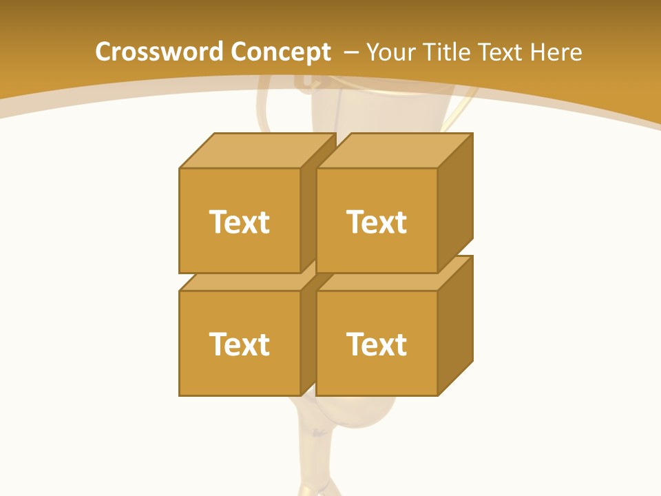 A Golden Trophy With A Person Holding It PowerPoint Template